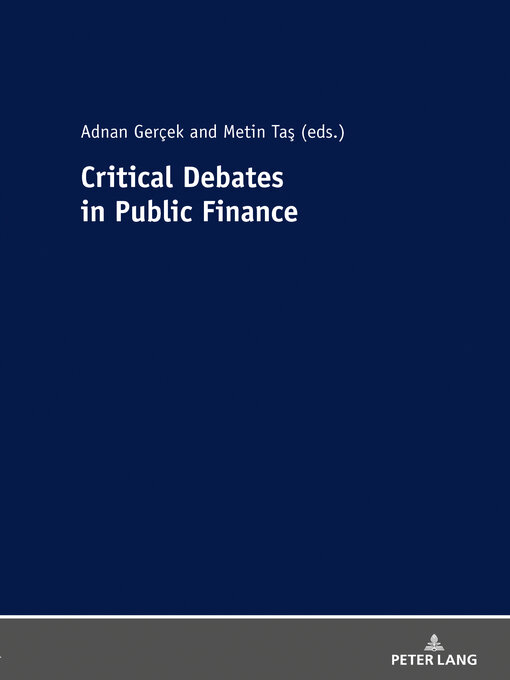 Title details for Critical Debates in Public Finance by Metin Taş - Available